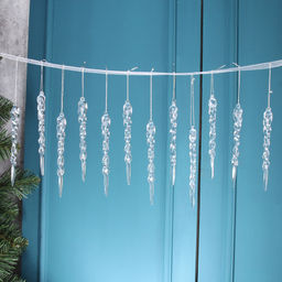 Новогоднее украшение Сосулька 13 см набор 12 штук / GH-15 /уп 250/ - Галеонтрейд фото 2