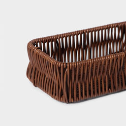 Корзинка для подачи Доляна «Огайо» 27×10×5 см, прямоугольная, цвет коричневый