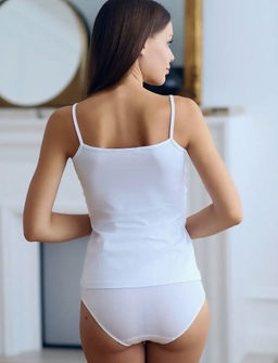 K11381 Майка базовая (хлопок) БЕЛЫЙ