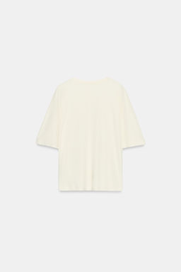 CAMISETA INTERLOCK MANGA CORTA / Blanco roto