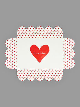 Цена за 5 шт. Коробка для кондитерских изделий с пластиковой крышкой «С любовью», 20×30×8 см