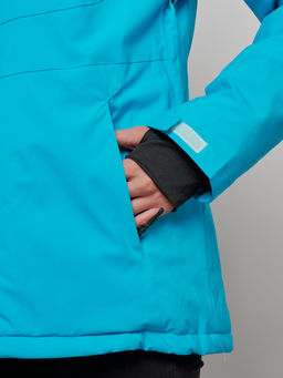 Горнолыжная куртка женская зимняя синего цвета 05S - Mtforce фото 6