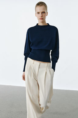 JERSEY PUNTO CINTURA ANCHA / Azul tinta - Zara фото 3