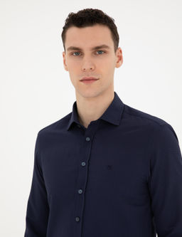 Lacivert Slim Fit Arm_rl_ Uzun Kollu G_mlek