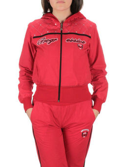 9601 RED/BLACK Костюм спортивный тройка женский (100% полиэстер )