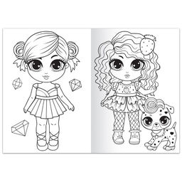 Раскраска Стильные девчонки, 68 стр., формат А4