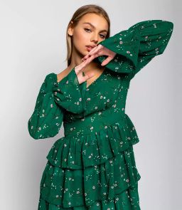 Платье #БШ1749, зелёный - Dommod фото 5