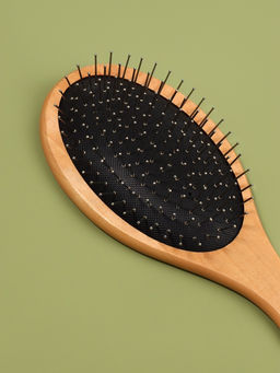Расчёска массажная, деревянная, 8.2×23.3(±1) см