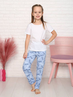 Брюки детские, модель 325, трикотаж (Стрекоза, голубой)