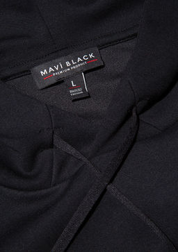 Kapusonlu Siyah Sweatshirt - Mavi фото 6