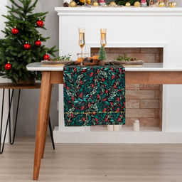 Дорожка на стол новогодняя Этель Winter berry 40х147см, 100%хл, саржа 190 г/м2  фото 4