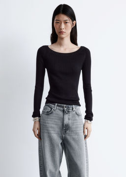 Top en punto de canal? con cuello barco - H&m фото 6