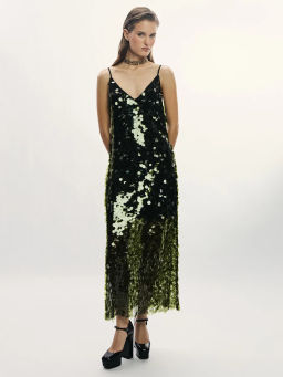 Платье миди с пайетками / Zarina