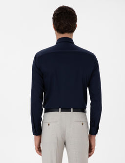 Lacivert Slim Fit Pamuklu Klasik G_mlek - Cacharel фото 5