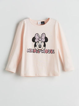 Minnie Mouse Bask?l? K?z ?ocuk Pijama Tak?m