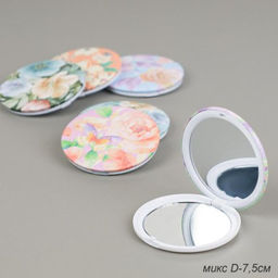 Зеркало карманное 7,5 см / CW419-5 /уп 12/480/