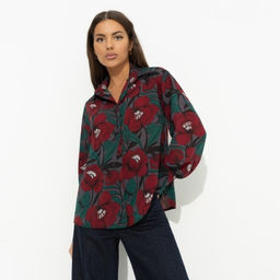 Рубашка с цветочным принтом Модная загадка - Charutti фото 4