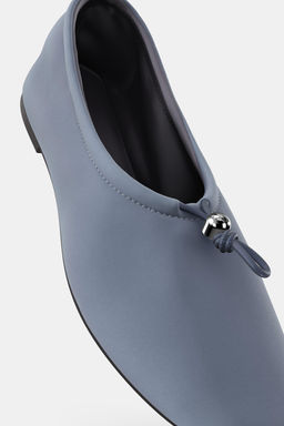 NEOPRENE EFFECT BALLET FLATS WITH PULL TAB - Zara фото 7