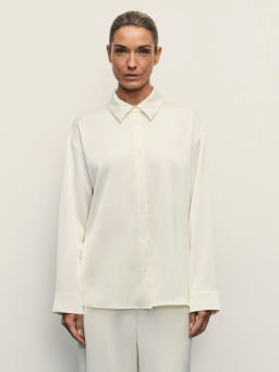 Блузка из жатого сатина / Zarina  фото 3