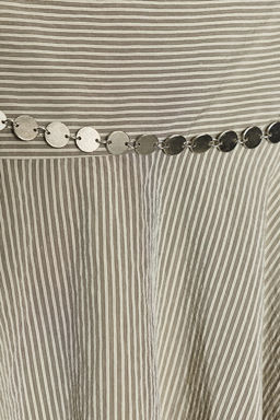 STRIPED ASYMMETRIC BELT MIDI SKIRT - Zara фото 12