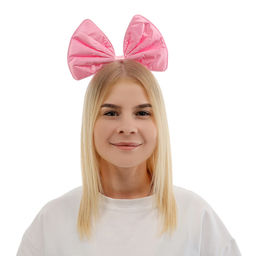 Ободок «Бант Мальвины», розовый