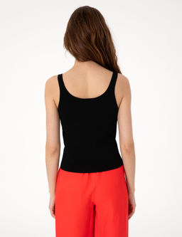 Siyah Slim Fit Triko Ti__rt