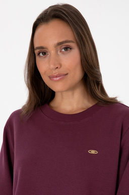 Kad_n Bordo G_mlek Detayl_ Bisiklet Yaka Sweatshirt - U.s. polo assn фото 2