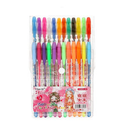 Набор гелевых ручек, 24 цвета, металлик, корпус с рисунком, в блистере на кнопке - Calligrata фото 8