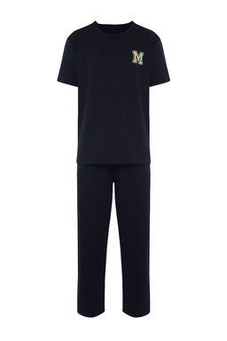TRENDYOL MAN Lacivert K?sa Kol Bask?l? Regular Fit Pijama Tak?m? TMNSS24PT00000 - Trendyolmilla фото 7