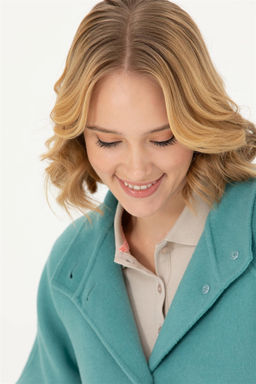 Женское мятное пальто с печатью - U.s. polo assn фото 2