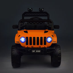 Электромобиль "Кросс" на аккумуляторе, с р/у управлением, в коробке (оранжевый)