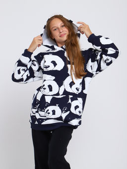 Толстовка "Либерти" темно-синий (панда)
