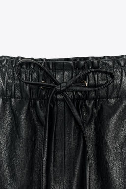 FAUX LEATHER TROUSERS