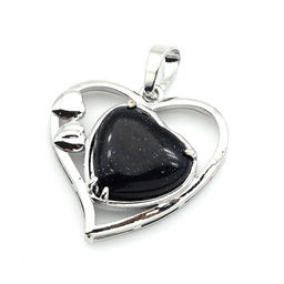 Кулон Сердце 27*27мм с содалитом - Радуга камня фото 7