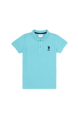 U. S. Polo Assn Мятная базовая футболка-поло для мальчиков