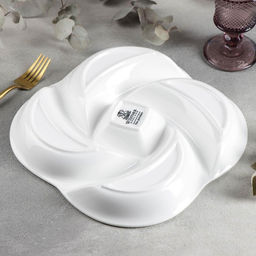 Менажница фарфоровая 5 ячеек Wilmax, d=30 см, белая