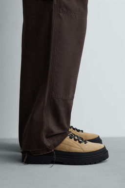 CONTRAST LEATHER SHOES