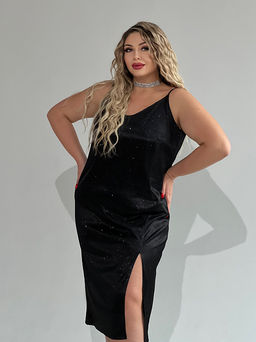 Платье на бретелях Блеск_О200/черный - Ihomelux фото 6