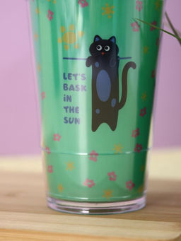 Тамблер iLikeGift "Kitty sun", green (450 мл)