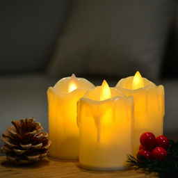 ULD-F062 WW CANDLE SET3 Фигура светодиодная Свеча на батарейках LR44 (в/к), в составе набора из 3 штук. 1 светодиод. Теплый белый свет. TM Uniel - Volpe фото 7