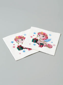 Цена за 2 шт. Салфетки бумажные Лошадка с подарками, однослойные, 24?24 см, 20 шт.