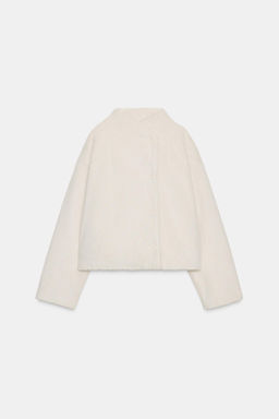 DOUBLE-BREASTED FAUX FUR JACKET - Zara фото 14