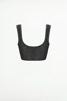 SEAMLESS MESH BRALETTE WITH METALLIC THREAD - Zara фото 3