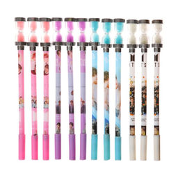 Цена за 12 шт. Ручка - прикол гелевая Песочные часы, МИКС