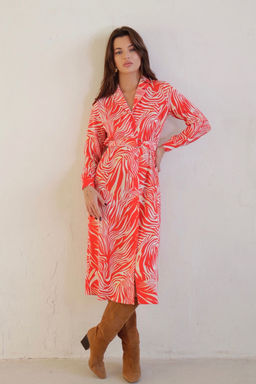 Платье-рубашка с английским воротником принт - Martichelli фото 143