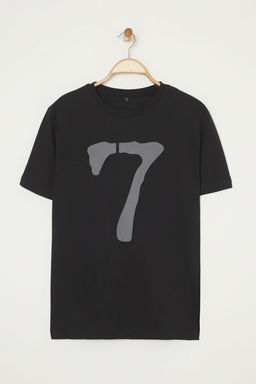 TRENDYOL MAN Gri Oversize/Genis Kesim Bisiklet Yaka Yaz? Bask?l? %100 Pamuklu T-Shirt TMNSS21TS1685 - Trendyolmilla фото 4