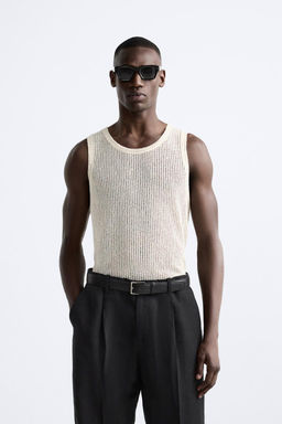 TEXTURED OPEN KNIT TOP - Zara фото 2