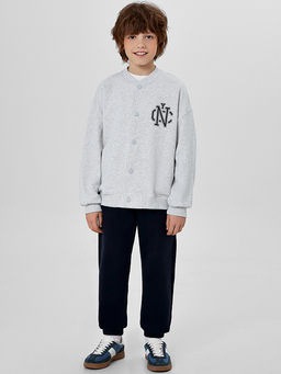 Толстовка для мальчика серая с печатью - Mark formelle фото 3