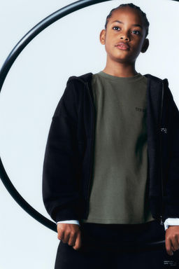 SUDADERA CREMALLERA GARMENT DYE / Gris medio - Zara фото 2