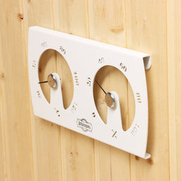 Термометр - гигрометр для бани и сауны, 29.5×15×3.5 см, белый, «Добропаровъ»